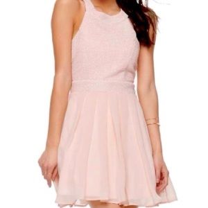 open lace back dress Pink Hearts Barbie Dress – Dona Matoshi main image 0